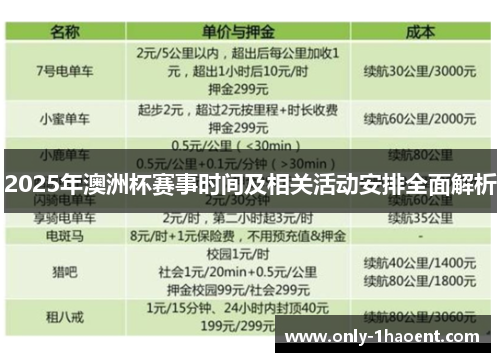 2025年澳洲杯赛事时间及相关活动安排全面解析 2025年澳洲杯赛事时间及相关活动安排全面解析
